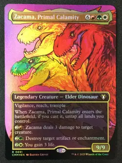 MTG Commander Masters #691 Zacama, Primal Calamity (Borderless) FOIL NM - Image 1