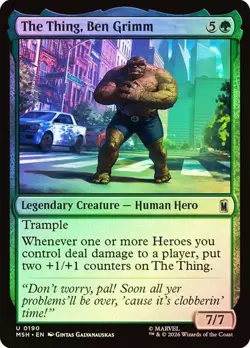 NM Foil The Thing, Ben Grimm, MTG, Super Heroes, Magic the Gathering, 190 - Image 1