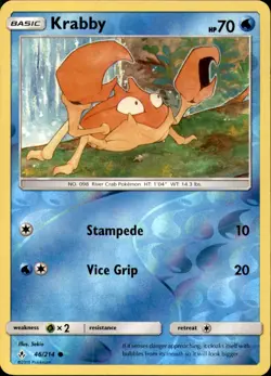 Krabby 46/214 Reverse Holo C Pokemon Unbroken Bonds - Image 1