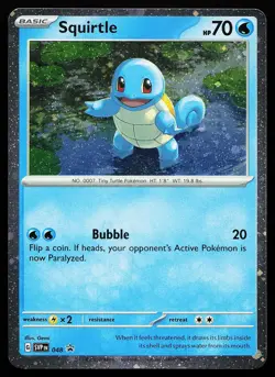 Squirtle 048 Cosmos Holo Scarlet & Violet Promo Pokemon Card - Image 1