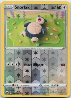 Snorlax 109/159 Asako Ito Art Rare Crown Zenith Pokemon TCG Reverse Holo LP - Image 1