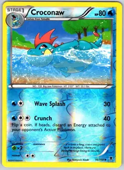 CROCONAW 16 LIGHTLY PLAYED Reverse Holo Phantom Forces - Image 1
