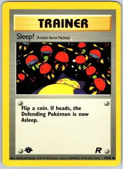 SLEEP! 79 LIGHTLY PLAYED 1st Edition Team Rocket - Image 1