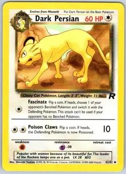DARK PERSIAN 42 LIGHTLY PLAYED Unlimited Team Rocket - Image 1