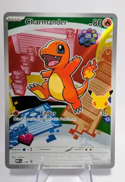 First Partner Illustration Charmander Promo Full Art Holo 038 Pokemon TCG B - Image 1