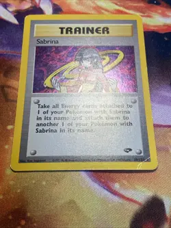 Pokemon TCG – Sabrina 20/132 Holo Rare Unlimited – Gym Heroes – Vintage WOTC - Image 3