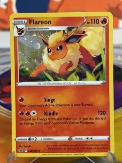 NM Pokemon TCG Flareon SWSH041 Sword & Shield Promo Holo - Image 1