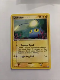 Chinchou 57/101 2004 EX Hidden Legends Pokemon Card TCG Nintendo Common - Nm - Image 1