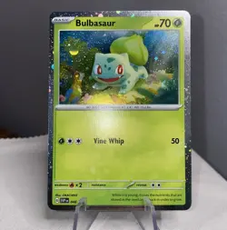 🌀 Pokemon Bulbasaur SVP 046 Holo Rare SVP Black Star Promo (TRIPLE SWIRL) NM - Image 2