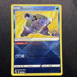 Radiant Blastoise 018/078 - Pokemon Go Radiant Rare Hp/dmg - Image 1