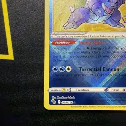 Radiant Blastoise 018/078 - Pokemon Go Radiant Rare Hp/dmg - Image 5