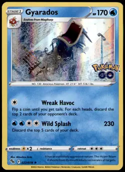 Gyarados 022/078 Holo Rare Pokemon GO Pokemon Lightly Played - Image 1