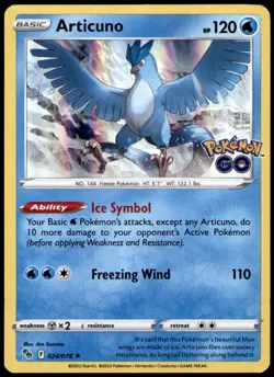 Articuno 024/078 Holo Rare Pokemon GO Pokemon Near Mint - Image 1