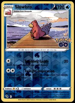 Slowbro 020/078 Uncommon Pokemon GO Pokemon Reverse Holo Near Mint - Image 1