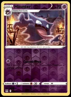 Haunter 065/196 Uncommon Lost Origin Pokemon Reverse Holo Near Mint - Image 1