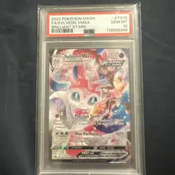 2022 POKEMON SWORD & SHIELD BRILLIANT STARS #TG15 FULL ART/SYLVEON VMAX PSA 10 - Image 1