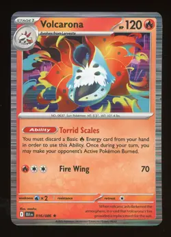 Volcarona Holo 16/86 Pokemon SV: Black Bolt - Image 1