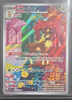 Sawsbuck 166/162 SV05 Temporal Forces Illus Rare Holo EN - Image 1