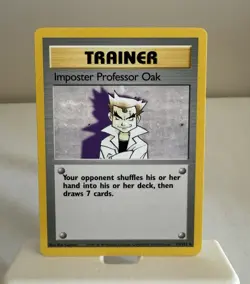 Pokemon Company Imposter Professor Oak 73/102 Base Set Regular Rare Unlimited - Image 1