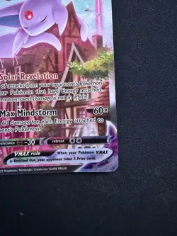 Pokemon TCG Espeon VMAX 270/264 Fusion Strike Alternate Art DAMAGED (NOTES) - Image 5