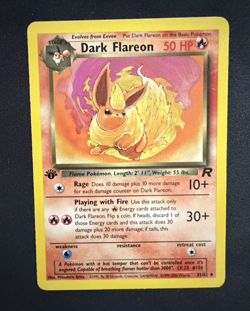 Pokemon 1st Edition Team Rocket Dark Flareon 35/82 - LP - Image 1
