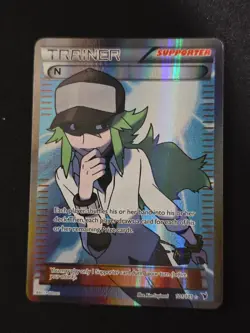 Pokemon TCG N (Supporter) (Full Art) 101/101 Noble Victories Holo NM - Image 1