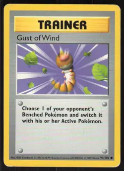 Pokemon TCG Base Set #093/102 Gust of Wind HP - Image 1