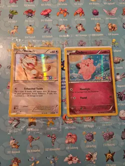 Pokemon CLEFAIRY & MEOWTH exclusive toys r us sealed cards - Image 1