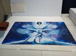 (1) Pre-owned Vintage 23 In X 13 In Custom Yugioh Blue Eyes Sport Dragon Playmat - Image 1