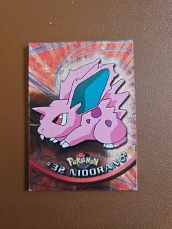 Nidoran M #32 Topps TV Animation Edition Blue Label Pokemon Card (MP) - Image 1