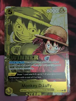 Monkey.D.Luffy Winner Promo P-106 English OPTCG One Piece - Image 1