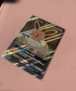 Pokemon Eevee GX TCG Black Star Promo Full Art Holo Card SM233 - Image 1