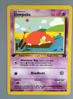 Slowpoke 67/82 - 1ST EDITION - Team Rocket - VINTAGE WOTC Pokemon Card - NM - Image 1