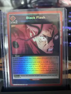 Jujutsu Kaisen Union Arena, Black flash holo rare card in english. NM JJK-3-069 - Image 2
