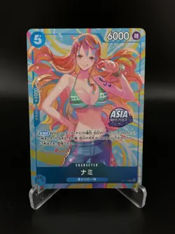 Nami Illustration Mini Tin P-112 Asia Japanese One Piece Promo Card One Piece NM - Image 1