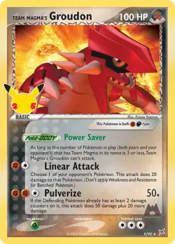 Team Magma's Groudon 9/95 Celebrations Holo Pokemon Card NM - Image 1