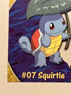 2000 Topps Pokemon #07 Squirtle Blue Logo TV Animation Clear Card #PC4 - Image 5