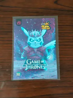 Pikachu Cosplay “Game of Thrones” – Flash Edition PURPLE E21 Holo Card - Image 1