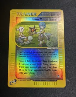 Pokemon Town Volunteers 136/147 Aquapolis Reverse Holo Vintage 2002 e-Card - MP - Image 1