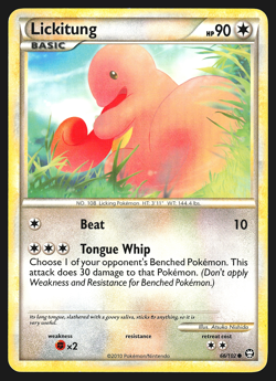 Lickitung 66/102 HGSS Triumphant Pokemon Card LP - Image 1