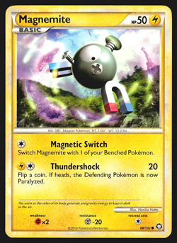 Magnemite 68/102 HGSS Triumphant Pokemon Card LP - Image 1