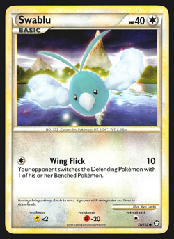 Swablu 78/102 HGSS Triumphant Pokemon Card MP - Image 1
