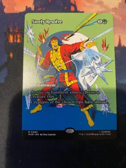 MTG Marvel Super Heroes Steely Resolve Borderless - Image 1