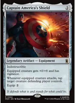 Captain America's Shield (Foil) 244 MTG NM - Marvel Super Heroes - Image 1