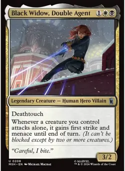 Black Widow, Double Agent (Foil) 208 MTG NM - Marvel Super Heroes - Image 1