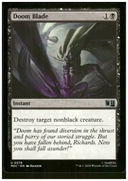 Doom Blade 576 Uncommon Commander: Marvel Super Heroes Magic: The Gathering NM - Image 1