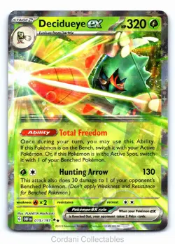 Decidueye EX 015/197 - Obsidian Flames - Pokemon Card - Near Mint - Image 1