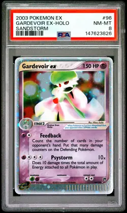 2003 POKEMON EX SANDSTORM #96 GARDEVOIR EX-HOLO PSA 8 - Image 1
