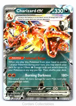 Charizard ex 125/197 Double Rare Obsidian Flames Pokemon Near Mint - Image 1