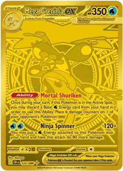 NM-Mint Mega Greninja ex - 122/086 - Mega Hyper Rare Pokemon Chaos Rising - Image 1